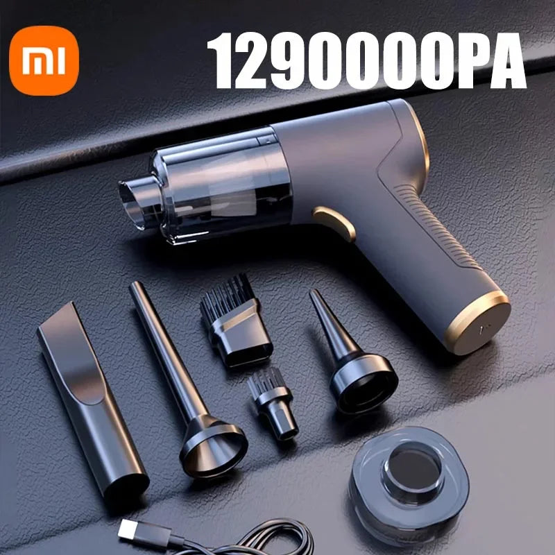 Aspiradora de coche Xiaomi 1290000Pa 2 en 1, aspiradora portátil inalámbrica para coche, aspiradora de mano para el hogar, aspiradora de doble uso para coche MIJIA