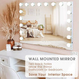 Professional Hollywood Makeup Mirror with 18 LED Lights – 3 Color Modes & Magnifying Mirror