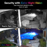 Wireless Security Camera with 2.5K QHD Resolution and Color Night Vision