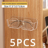 Vitrina para gafas de pared: caja para guardar gafas de sol con diseño perforado para organizar el hogar
