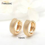 Trendy Gold Plated Hoop Earrings for Women – Classic Round Circle Design