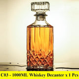 Decantador de whisky novedoso: botella de vidrio sin plomo para licor, whisky escocés y bourbon