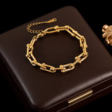 Women’s Stainless Steel Snake Chain Charm Bracelet – Trendy & Elegant Jewelry