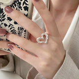 925 Sterling Silver Minimalist Heart Ring – Handmade Jewelry for Women & Men