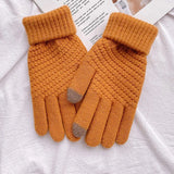 1Pair Women Touch Screen Winter Gloves Autumn Winter Warm Thick Gloves Touch Screen Skiing Gloves Casual Windproof Glove Girls A