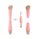 4-in-1 Double Ended Makeup Brush Set for Foundation, Concealer, Blush & Eyeshadow – Travel-Friendly