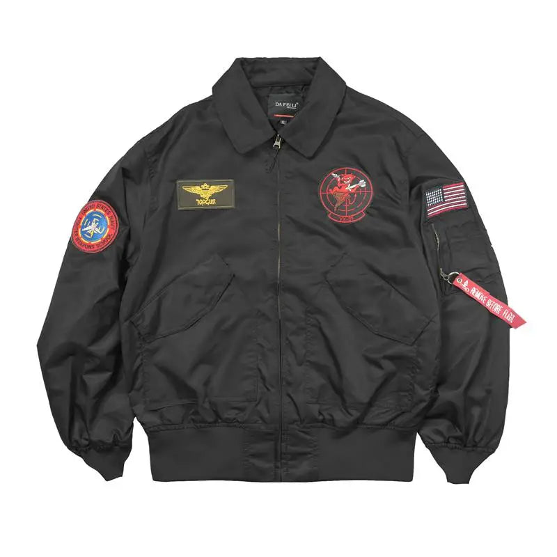 Men’s Lightweight Flight Bomber Jacket – Water-Repellent Military Style for Spring & Fall