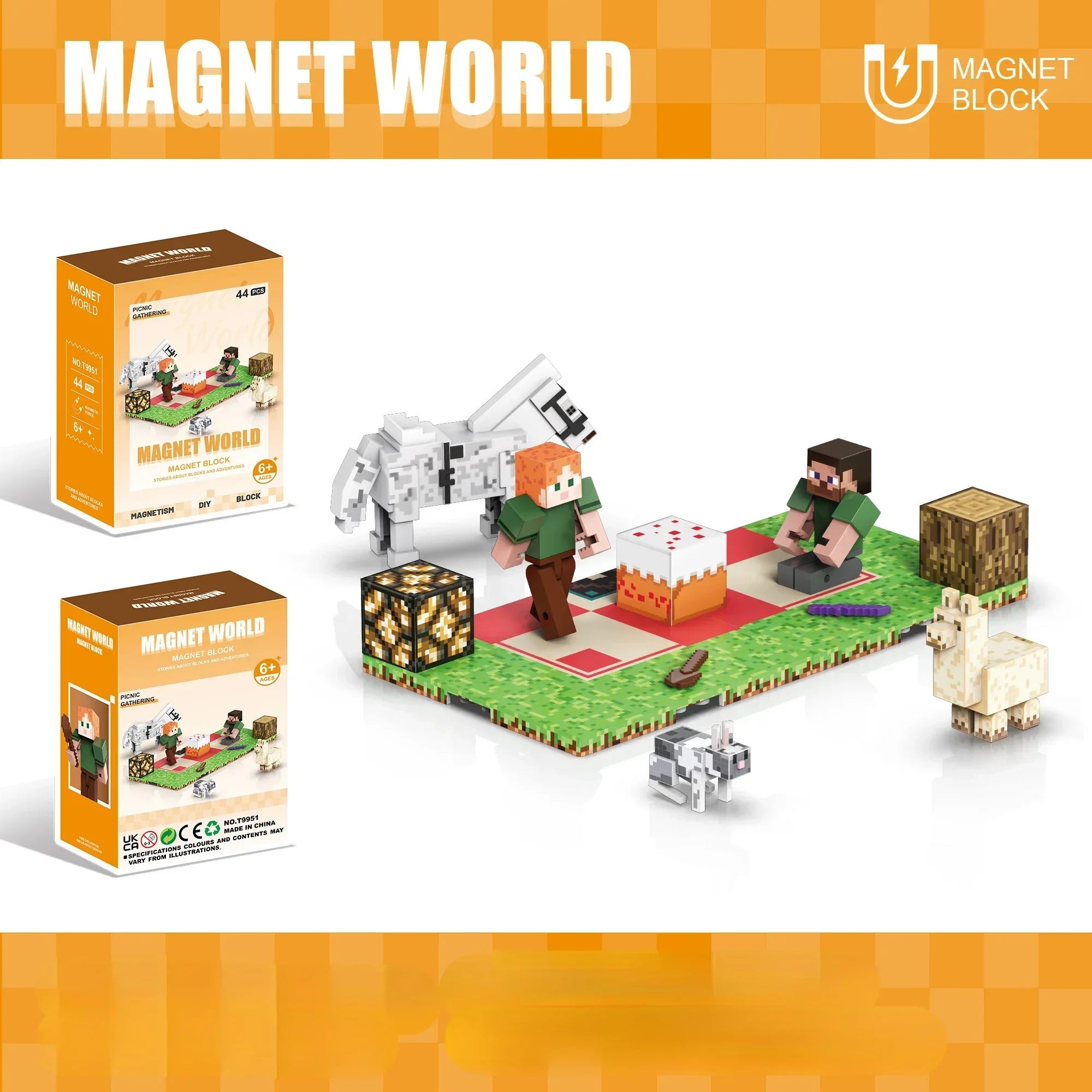 Juego de bloques de construcción magnéticos: juguete educativo creativo para niños 