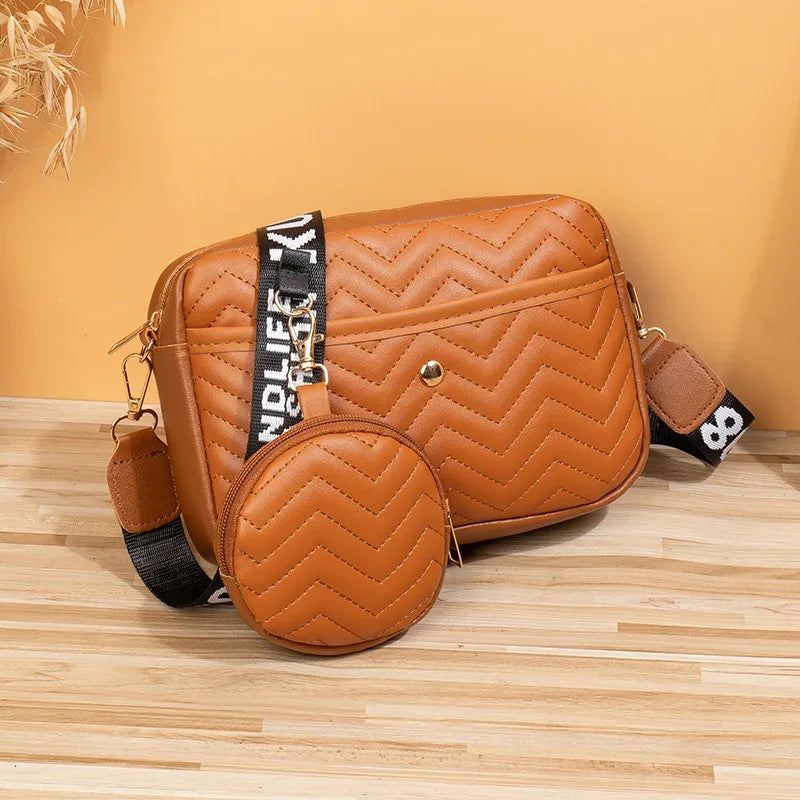 Women's Retro PU Leather Crossbody Shoulder Bag – Stylish Travel & Daily Purse