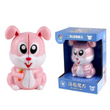 Llavero con forma de cubo mágico de 2 x 2 con forma de animal de dibujos animados: minijuguete de rompecabezas para niños y coleccionistas
