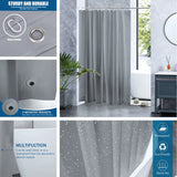 Cortina de ducha transparente resistente al agua: cortina de baño con ganchos, resistente al moho