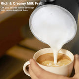 4-in-1 Electric Milk Frother and Warmer for Coffee, Latte, Cappuccino & Hot Chocolate