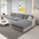 Plush Velvet Sofa Slipcover – Stretch Anti-Slip Cover for Sectional & Loveseats