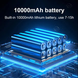 Linterna LED para acampar recargable con energía solar: 300 W ultrabrillante, banco de energía, luz de emergencia y para exteriores