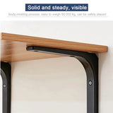 Soportes para estantes Estantes de pared flotantes en forma de L Soporte de soporte de acero inoxidable en blanco y negro Soporte de hardware para el hogar