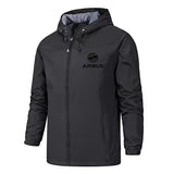Men's Airbus Aviation Jacket – Windproof Pilot Hoodie with Zipper