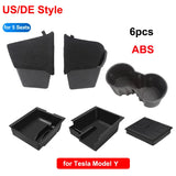 Tesla Model Y Center Console & Rear Trunk Storage Organizer Tray (2021–2024)