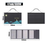 Foldable 1000W Portable Solar Panel Charger with USB & DC Output for Camping and Outdoor Power