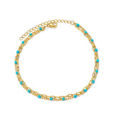 Pulsera de acero inoxidable con dijes de moda para mujer: diseño de plantas con cierre de pinza de langosta