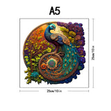 Phoenix-Shaped Wooden Animal Jigsaw Puzzle for Adults