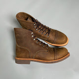 Men’s Mid-Calf Genuine Leather Motorcycle Boots – Heavy-Duty Lace-Up Riding Footwear