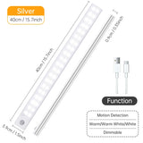 Wireless Motion Sensor LED Night Light – USB Rechargeable, Auto On/Off Cabinet Lamp