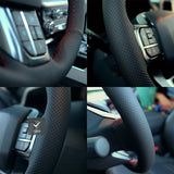 Custom Fit Car Steering Wheel Cover - Stylish, Sweat-Absorbing Protection for Ford Focus, Kuga, and More
