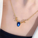 Collar con colgante de doble mariposa: elegante cadena de clavícula en capas para mujer