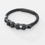 Men's Geometric Leather Bracelet with Zinc Alloy Magnet Clasp – Hiphop/Rock Fashion Accessory