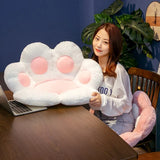 Kawaii Cat Paw Plush Cushion – Soft Floor Pillow & Nap Mat for Home or Office