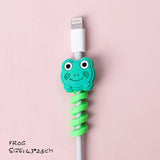Juego de 4 protectores de cable con dibujos de animales, minicubierta para cable y enrollador de cable de carga