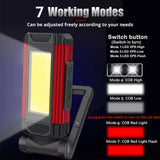 Magnetic COB Work Light – USB Rechargeable LED Flashlight & Camping Lantern