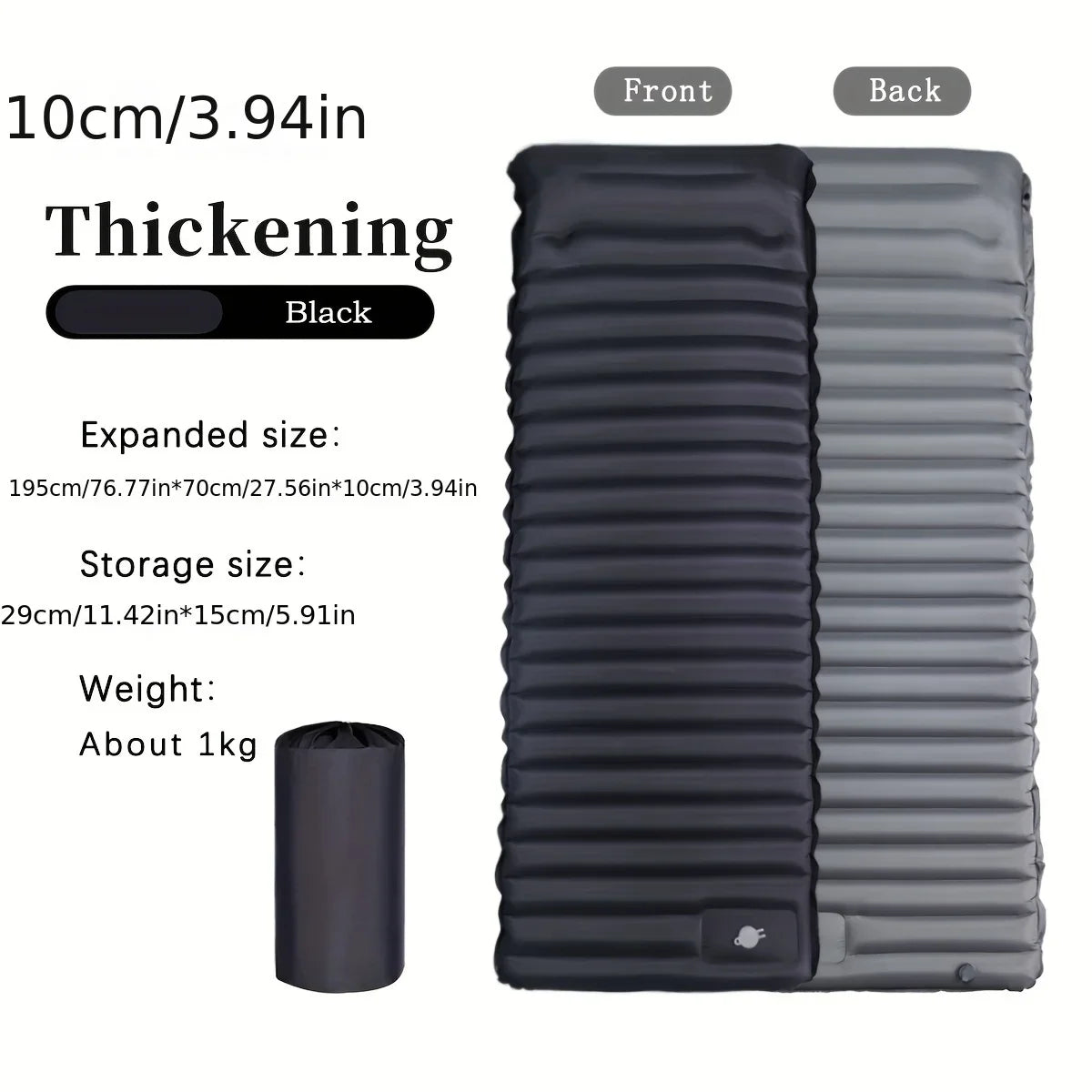Ultra-Light 10cm Thick Self-Inflating Camping Sleeping Mat