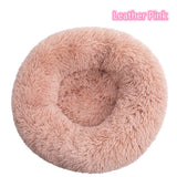 Plush Donut Cat Bed - Super Soft Washable Pet Nest (5 Sizes, 20 Colors)