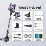 6-in-1 Cordless Vacuum Cleaner with 30Kpa Suction - 50 Min Runtime for Pet Hair & Hard Floors