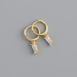 Crystal Stainless Steel Hoop Earrings – Sparkling Trendy Style for Women
