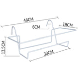 Hanging Balcony Railing Planter with Tray and Rack for Outdoor Gardening