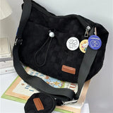 Stylish Corduroy Messenger Bag – Soft, Trendy & Versatile for Everyday Use