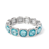 Gold Crystal Beaded Bohemian Elastic Bracelet for Women