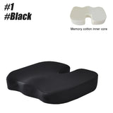 Memory Foam Coccyx Seat Cushion - U-Shaped Orthopedic Pillow for Car & Office