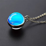 Trendy Glass Ball Pendant Necklace – Unisex Zinc Alloy Chain Design