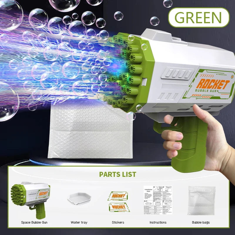 40-Hole Bubble Gun for Kids - Automatic Bubble Blower for Outdoor Play & Parties