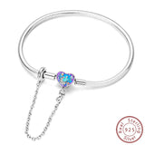 925 Sterling Silver Charm Bracelet for Women – Heart, Star, Moon & More