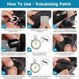 Complete Bike Tire Repair Kit with Patches, Levers & Vulcanizing Fluid