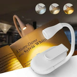 USB Rechargeable Clip-On Book Light with Eye Protection & Adjustable Brightness
