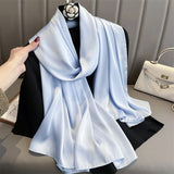 Elegant Silk Scarf – Luxury Solid Color Shawl & Pashmina for Women