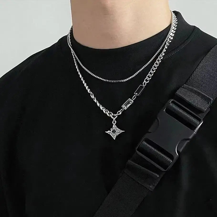 Collar con colgante geométrico moderno para niños: perfecto para fiestas y ropa informal