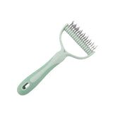 Double-Sided Pet Grooming Brush - Stainless Steel Fur Knot Remover for Cats & Dogs