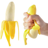 Pelota antiestrés blanda con forma de plátano: juguete antiestrés elástico que se levanta lentamente para aliviar el estrés y la ansiedad | Juguete sensorial divertido para niños y adultos