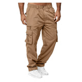 Men's Casual Cargo Pants with Zip and Side Pockets – Lightweight Polyester for Comfort and Durability